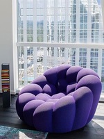 Fauteuil à bulles en mousse haute résilience, siège individuel, housse en tissu, fauteuil d'appoint enveloppant et moelleux pour salon et détente