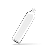 Bouteille en verre super flint de forme cylindrique personnalisée VIT 700 ml avec bouchon à vis, prête pour la diffusion et l'impression de surface personnalisée