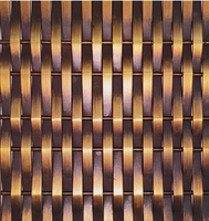 Grille décorative semi-transparente en fil métallique tressé en acier inoxydable, style vintage antique, pour portes d'armoires, découpe et pliage