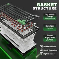 YUNZII L75 Düşük Profil Kablosuz Mekanik Klavye, %75 Taşınabilir, Üç Modlu Conta Yapısı, Özelleştirilebilir RGB Arkadan Aydınlatmalı Oyun Klavyesi