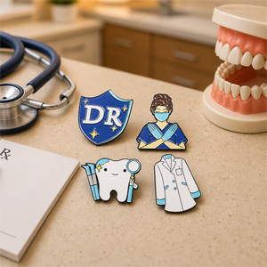 Set di Spille in Metallo Smaltato Morbido per Medici e Infermieri, Spilla per Camice da Laboratorio Dentistico, Distintivo per Operatori Sanitari, Regalo, Accessorio per Clinica - Product Image 4