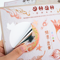 Koreanische Anime-Vinyl-Aufkleber-Bögen mit UV-Druck, Individuelles Cartoon-Design, Wetterfest für Tagebücher, Sammelalben und Geschenkverpackungen