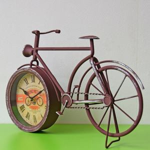 Orologio da Parete in Ferro Battuto a Forma di Bicicletta in Stile Country Americano - Product Image 6
