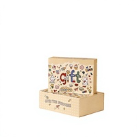 Boîte cadeau créative haut de gamme en carton, vide, grande taille, avec estampage à chaud et motif dessin animé, pour anniversaire et surprise cérémonielle