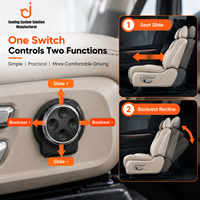 Sakelar Kontrol 4 Arah Kursi Mobil Universal, Sakelar Penyesuaian Kursi Elektrik untuk Geser, Rebah, dan Sandaran Kaki