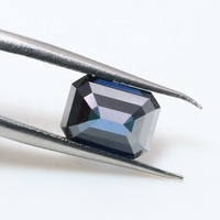 Moissanite bleue taille émeraude, saphir synthétique, pierre de diamant en vrac pour bijoux fins – Meilleures ventes