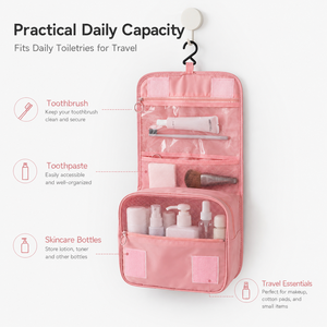 Custom Logo Waterproof Hanging Toiletry <strong>Bag</strong> Large Capacity <strong>Travel</strong> <strong>Wash</strong> Organizer with Metal Hook Cosmetic <strong>Wash</strong> <strong>Bag</strong> for <strong>Women</strong> Men - Product Image 3