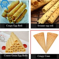 Machine professionnelle pour la fabrication de cornets de glace croustillants, de cornets de gaufres et de bols à gaufres, moule personnalisable