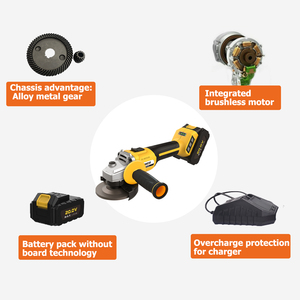נייד חשמלי מנותק מכונה כולל זווית מטחנות Brushless סוללה-מופעל זווית מטחנות אלחוטי כלי סט קומבו - Product Image 6
