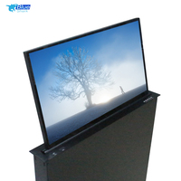 Nouveau 23.8 pouces Pop up Caché Conférence Système Motorisé Sans Papier Électrique Bureau Table LCD Moniteur Ascenseur Mécanisme Moniteur Ascenseur