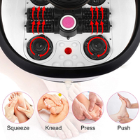 Bain de pieds chauffant rapide pour usage domestique avec massage automatique, pédicure, spa, bulles, pierre ponce et rouleaux de massage Shiatsu