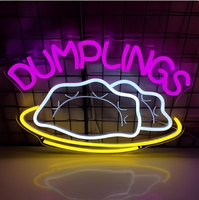 Enseigne néon LED en acrylique sur le thème des dim sum, motifs de paniers à raviolis pour restaurant asiatique, salon de thé, affichage commercial pour les prises de commandes à emporter