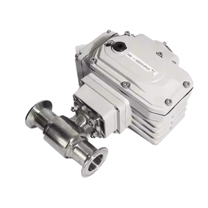 Válvula de bola sanitaria de grado alimenticio de acero inoxidable actuador eléctrico motorizado Tri abrazadera de alta temperatura Tricalmp OEM personalizable - Product Image 3