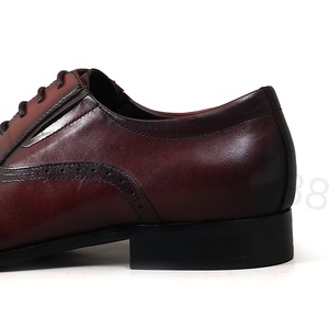Zapatos de vestir formales cómodos para hombre, Brogue de punta de ala de cuero genuino con cierre de cordones, diseño suave para Bodas de primavera y otoño - Product Image 4