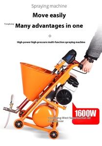 Pistolas pulverizadoras eléctricas multifuncionales de alta presión de 220V, máquina de lechada de revestimiento impermeable <span class=keywords><strong>para</strong></span> lechada de cemento de chorro alto y masilla - Product Image 5