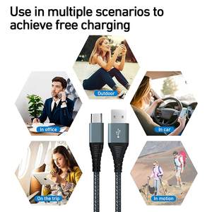 ไน<span class=keywords><strong>ล</strong></span>อนถัก60วัตต์ลวดแบน Usb <span class=keywords><strong>ป</strong></span>ระเภท C <span class=keywords><strong>สาย</strong></span><span class=keywords><strong>ชาร์จ</strong></span>5ft <span class=keywords><strong>สาย</strong></span>เข้ากันได้สำหรับ P50 S23อั<span class=keywords><strong>ล</strong></span>ตร้าที่มีราคาโรงงาน - Product Image 3