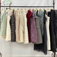 Robes en tweed d'occasion pour femmes, styles variés, vente en gros, 50 pièces en balles, pour bureau et soirées