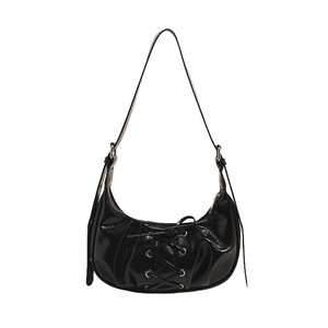 2025 verano nuevo estilo bandolera femenina Popular arco Dumpling diseño cierre de cremallera solo hombro axila poliéster PU forro - Product Image 5