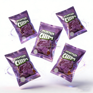 Custom Printed Edible Snack Food Packaging Pillow Pouches Empty Plastic Aluminum Foil Mylar Potato Banana Chip <b>Bags</b> - Product Image 1
