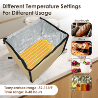 Boîte de levage pliable pour pain avec capacité de 50 à 113 unités ℉   Étuve de levage de pâte avec contrôle de température et minuterie 48H, avec grille métallique, idéale pour la levain