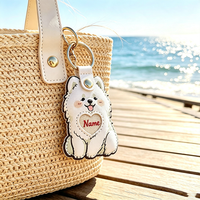 RR Pet Dog Kits de punto de cruz en blanco para nombres de mascotas, colgantes y dijes de punto de cruz para nombres de mascotas, dijes de punto de cruz DIY de autoacabado