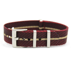Vente d'usine 1.2mm Bracelet de montre en nylon sergé Personnaliser le bracelet de montre en nylon à passage unique avec boucle en acier inoxydable 18 20 22mm - Product Image 4