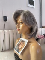 Perruques en cheveux humains SHY Medical, entièrement nouées à la main, ultra-invisibles, avec une ligne de cheveux naturelle et un mouvement naturel, style personnalisé pour salons, OEM ODM