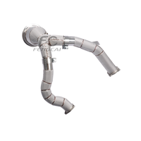 Knalpot Downpipe Kustom Langsung untuk Audi A6 A7 C8 3.0T 2019-2025 Baja Tahan Karat T304 Pipa Uji Peningkatan Daya 1:1 OEM Fit