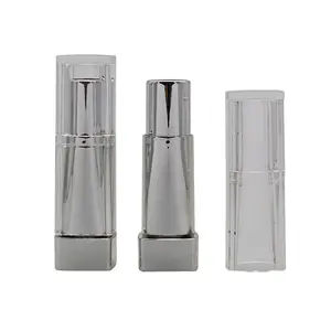 3.5 ml custom silver engraving transparent lipstick tube manufacturer
