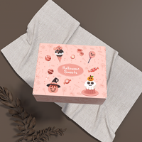 Boîte d'expédition de cadeaux d'Halloween rose de luxe Emballage personnalisable en carton ondulé de 2mm d'épaisseur pour l'envoi de bonbons