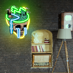 Luces LED de neón personalizadas con forma de calavera y letreros de neón, ideales para tiendas, fiestas de cumpleaños y decoración del hogar. - Product Image 4