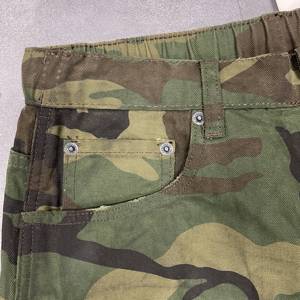 Pantalones vaqueros holgados de pierna ancha para <span class=keywords><strong>hombre</strong></span>, ajuste relajado, cintura media, lavado con arena, Camuflaje <span class=keywords><strong>roto</strong></span>, ropa de calle de Color verde militar - Product Image 4