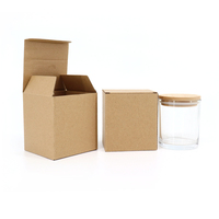 4oz 6oz 8oz 12oz Bocaux à bougies en verre transparent de luxe personnalisables exclusifs Contenant à bougies en verre avec couvercles et boîte