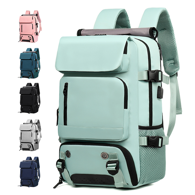 Customized Unisex Sports Multiple Compartments Hiking Backpack Men Wet and Dry Separation Waterproof Laptop Backpack with USB