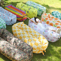 Tragbares Aufblasbares Outdoor-Sofa Faltbare Auslaufsichere Luftliege Faulenzerliege für Camping Strand Picknick Musikfestival