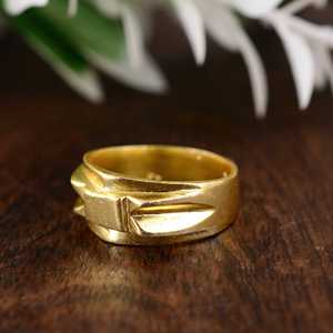 Geometric Minimalist Band <b>Rings</b> 18k Gold Plated Brass <b>Rings</b> Wholesale Punk <b>Rings</b> For <b>Men</b> - Product Image 3