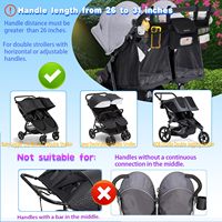 Sac de rangement double pour poussette avec 2 poches isothermes, imprimé, compatible BOB Duallie, Baby Jogger City Mini GT2, accessoire pour l'eau