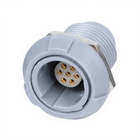 Connecteur circulaire BEXKOM Push-Pull 2 broches à double écrou, prise fixe en laiton plaqué or, boîtier PC, qualité médicale, faible coût