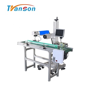 Raycus 50 Wát dây chuyền sản xuất băng tải bay sợi Laser đánh dấu máy cho ống dây PVC túi chai nhựa - Product Image 2