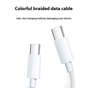 New <span class=keywords><strong>USB</strong></span> Dual-Đầu Loại C Để C Dệt Dòng Dữ Liệu Cho Apple 15C Để iPhone Sét Pd20W Nhanh Chóng Sạc 1M - Product Image 3