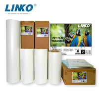 Transferts DTF LINKO, film thermique haute température, matériau PET, film DTF avec imprimante DTF pour application textile