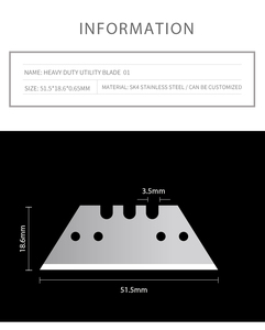 Cuchilla de Repuesto Trapezoidal de Alta Precisión para Cuchillo Multiusos Deslizante, Herramienta Manual Pequeñ<span class=keywords><strong>a</strong></span> para Cortar Formas Especiales - Product Image 4