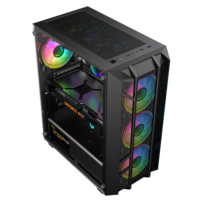 Ruix Symmetrical Mesh Panel Mid Tower ATX Gaming Case Stylist Desktop CPU Computer Cabinet Made of Durable Aluminum Alloy Stock