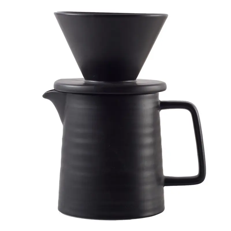 Copo de filtro doméstico estilo simples, utensílio de mesa, cafeteira, chaleira, conjunto de filtro de café em cerâmica, gotejador