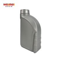 Bouteille en plastique respirante de 1 litre vide pour huile moteur avec bouchon à vis et ligne de niveau de liquide