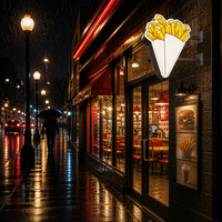 Enseigne lumineuse LED double face à lame, étanche IP65, pour extérieur, logo personnalisé pour l'image de marque de restaurant