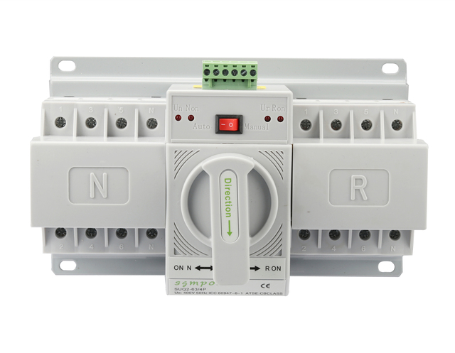 New Design ATS With Indicators  SUQ2-63 Dual Power  Transfer Switching 4 Pole Automatic Transfer Switch 63A