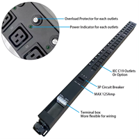 Vente en gros en ligne de PDU triphasé de haute qualité 125A 18 ports avec prise C19, unité de distribution d'alimentation pour rack