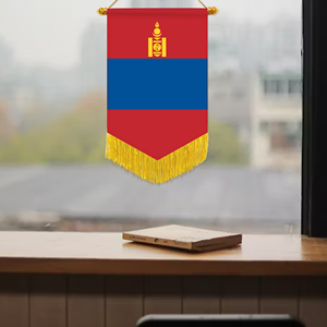 Wholesale Mini Pennant Car Flags Mongolia Wall Decor <b>Small</b> Ornaments Hanging Digital Printing Satin Material - Product Image 3