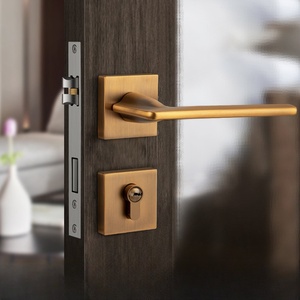 Prix d'usine – Ensemble de serrures de <span class=keywords><strong>porte</strong></span> de chambre minimalistes en alliage de zinc, poignée de <span class=keywords><strong>porte</strong></span> magnétique silencieuse pour appartement, cuisine, salle de bain - Product Image 5